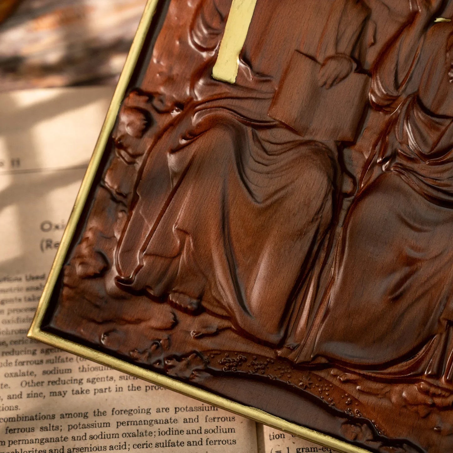 High Quality Holy Trinity Wood Wall Decor Catholic Religious Mural Family Home Decor