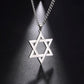 Skyrim Cutout Star of David Hexagram Choker Necklace for Men Women Gold Color Stainless Steel Chain Necklaces Jewish Jewelry