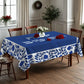 Jewish Hebrew Rectangle Waterproof Tablecloth Table Decor Reusable Farmhouse Kitchen Dining Table Cloth Jewish Holiday Decor