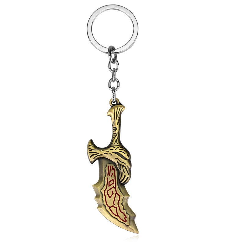 New God of War 4 Kratos Sword Keychain Pendant Keyring Jewelry Men And Women Car key chain Accessories