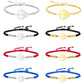 LIKGREAT Sikhism Adjustable Rope Bracelets for Women Men Stainless Steel Sikh Khanda Indian Pakistan Punjab Religious Jewelry