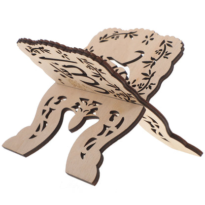 Wooden Reading Stand for Books Music Scores Bible Quran Desktop Book Holder Home Office Temple Library Use Elegant Book Stand