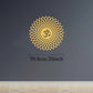 20" Radiant "Aum" Golden Metal Wall Sculpture | Sacred Mandala for Zen/Spiritual Spaces | Halloween & Christmas Gift