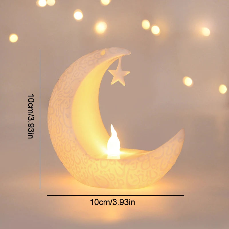 Ramadan Led Lantern Light Eid Mubarak Home Decoration Star Moon Ornaments 2025 Islamic Muslim Party Supplies Eid Al-Fitr Gifts