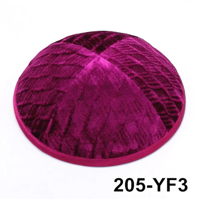 GIU 19cm Jewish Velvet Kippah Kippot Kipa Caps Skullies Beanies Yarmulke Kipot Dome For Wedding And Events