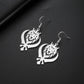 LIKGREAT Lion King Crown Dangle Earrings Sikh Khanda Punjabi Symbol Stainless Steel Jewelry Vintage Gift For Women