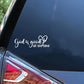 1PC "God Is Good, All The Time" Christian Bible Verse Sticker Elegant Font with Heart Symbol Durable Vinyl Decal for Car Window