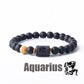 Zodiac Sign Bracelet Homme 12 Constellation Bangles Men Gemini Virgo Leo Libra Bracelet Women Friendship Gift Bracelet on Hand