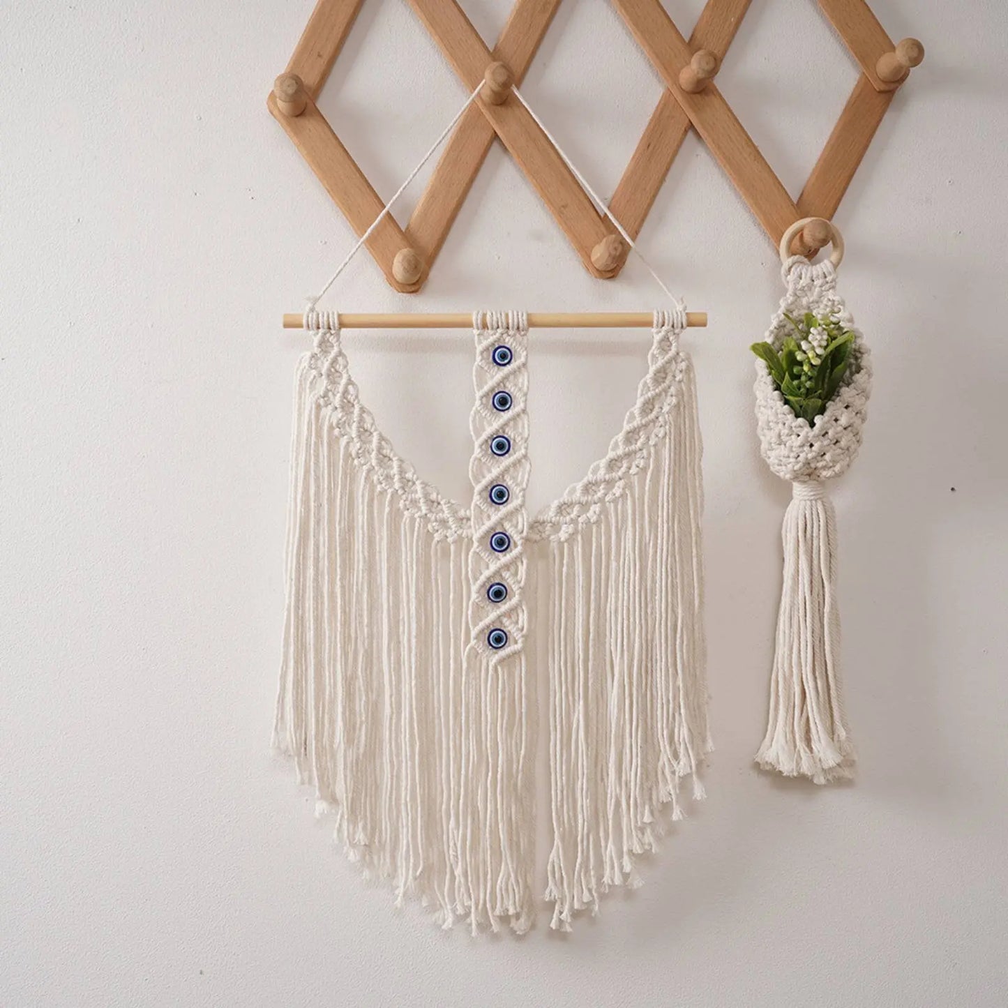 Evil Eye Wall Hanging Tassels Handwoven Tassel Wall Hanging Evil Eye Tapestry Easy to Hang Long-Lasting for Bedroom