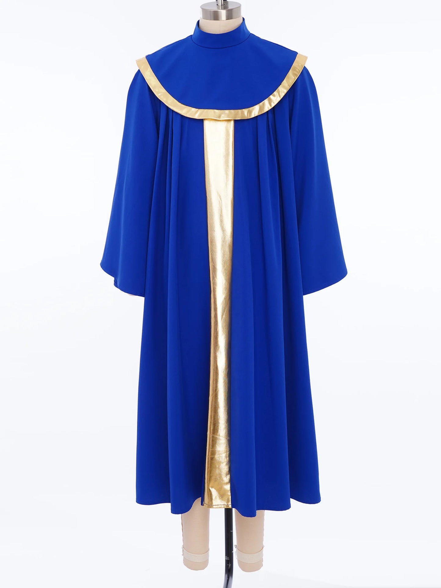 Boys Girls Church Choir Worship Praise Dance Robe Long Sleeve Metallic Gown Christian Pastor Priest Cosplay Halloween Costume