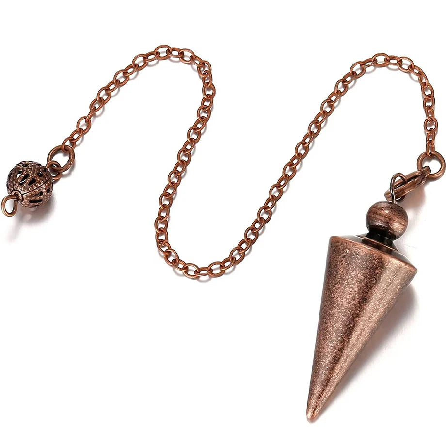Copper Metal Pendulum for Dowsing Divination Energy Work Meditation Scrying Witchcraft Pendulums Tool Spiritual Pendulos X092