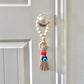 Wooden Guardian Amulet Tassel with Glass Evil Eye Bead Door-Knob Handle Hanging Modern Home Aesthetic Décor Home Decor Gift