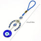 1pc Devil's Eye Horseshoe-shaped Blue Eye Rhinestone Lucky Decoration Pendant, Keychain & Car Hanger