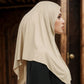 Muslim Women's Loop Instant Hijab Scarf Premium Jersey Cotton Stretchable Triangle Scarf Islam Headscarf Wraps Veils Heaband