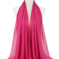New Fashion Women Solid Chiffon Headscarf Ready To Wear Instant Hijab Scarf Muslim Shawl Islamic Hijabs Arab Wrap Head Scarves