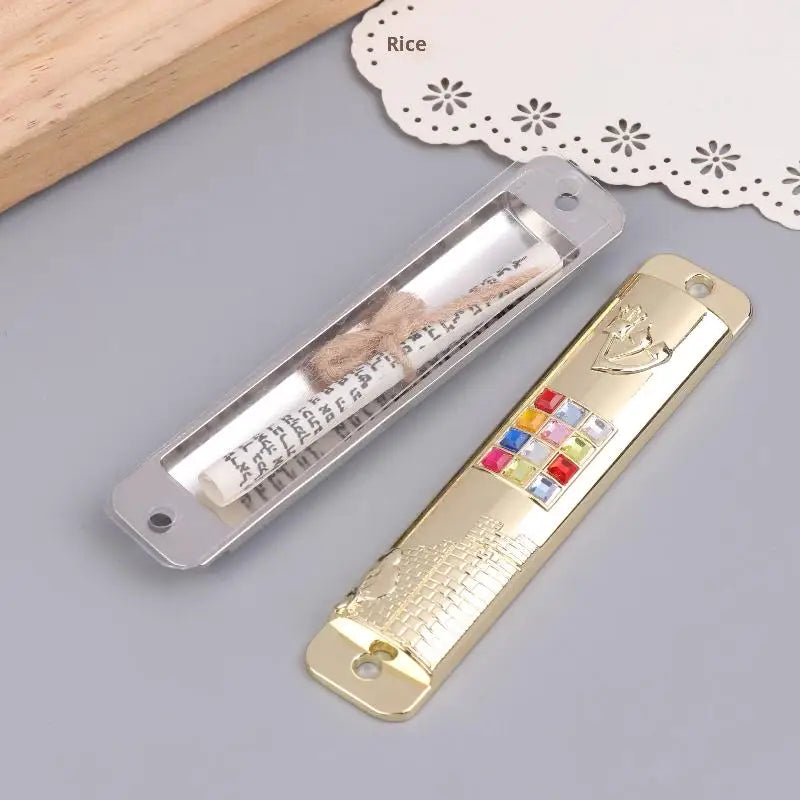 Door Metal Mezuzah Blessing Home Decoration Gift Hanukkah Decor Retro Religious Jerusalem Mezuza Case