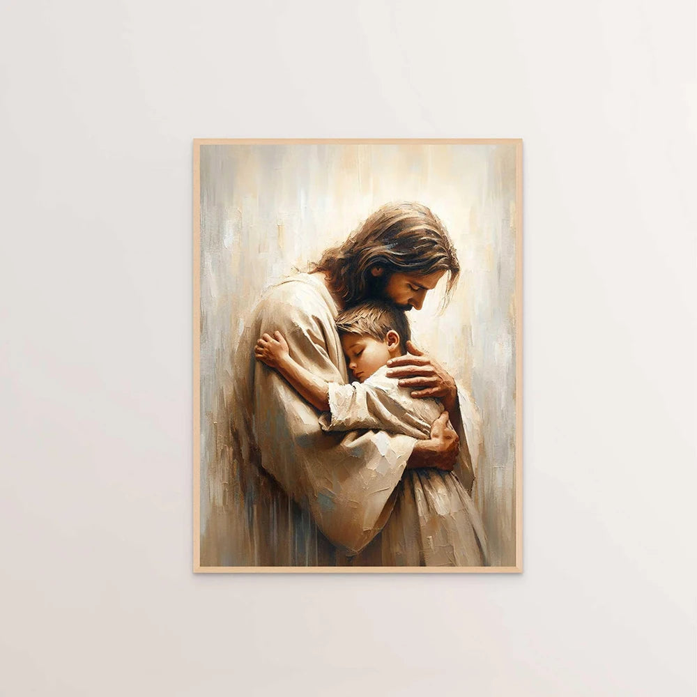 Jesus Christ Canvas Postres Christian Jesus Portrait Wall Art Print Poster I Will Walk with Christ LDS Bible Verse Gift Poster