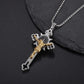 Men and Women New Retro Personality Creative Design Jesus Cross Amulet Pendant Rock Casual Gift Catholic Christian Necklace