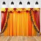 Indian Traditional Photography Background Marigold Green Leaf Hindu Indian Wedding Holi Flowers Garland Anniversary Backdrops