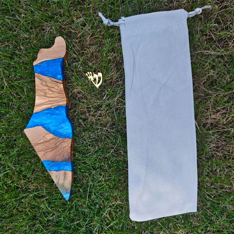 Wood Resin Mezuzah Case with Hebrew Shin Symbol Handcrafted Mezuzah Case for Door Decoration Mezuza Jewish Religious Celebration