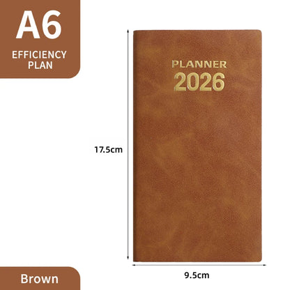 2026 Daily Planner,365 Days Time Management Notebook A6 Size Pocket Daily Organizer for Goal Tracking&Productivity student offic