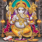 Religion Elephant God India Hinduism Ganesha Painting Canvas Durga Golden Zari Art Poster Prints Living Room Home Decor Pictures