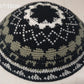 HIGH QUALITY HANDMADE KNITTED YARMULKE KIPPAH WHITE TOP PRICE PER PIECE