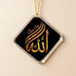 Diamond-shaped acrylic car rearview mirror pendant, a car pendant for praying for peace, a sacred Islamic car decoration.