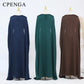 Ramadan 2 Piece Muslim Women Set Dubai Modest Abaya Islam Abayas Femme Elegant Arabic Clothing Fashion Turkey Solid Outfit 2025