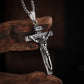 Men and Women New Retro Personality Creative Design Jesus Cross Amulet Pendant Rock Casual Gift Catholic Christian Necklace