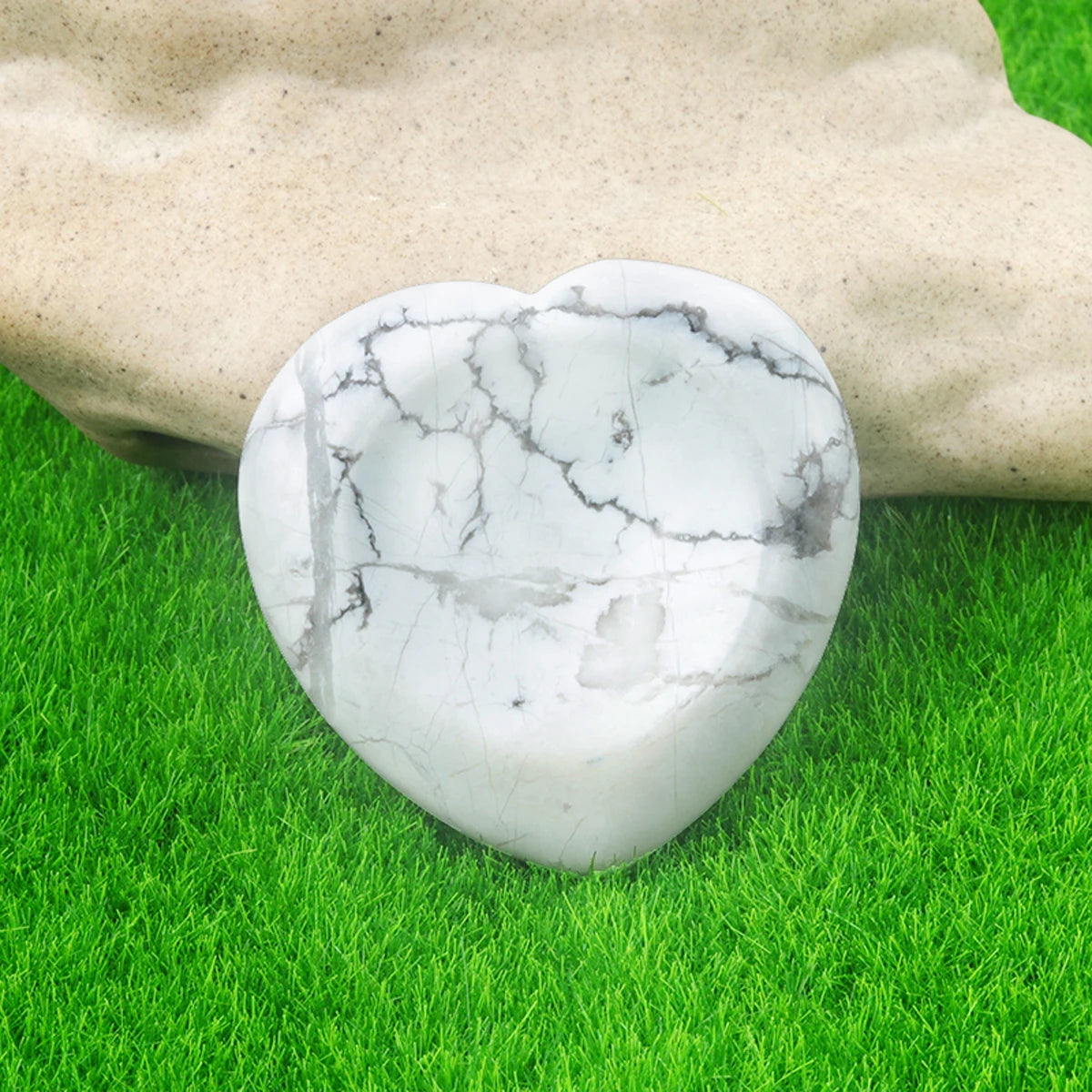 40mm Heart Crystal Worry Stone Palm Energy Therapy Reiki Healing Massage Quartz Meditation Pocket Gemstone Spiritual Thumb Flake