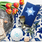4Pcs Passover Linen Placemats Jewish Holiday Party Table Decor Washable Seder Matzo Table Mats Passover Decorations
