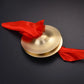 1 Pair Copper Cymbal Hand Percussion Instruments Traditional Chinese Gong with Finger Rope for Stage Party Musical Toys