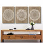 Mandala Boho Wall Art Canvas Painting Poster Print Brown for Rustic Bedroom Office Home Decor Pictures Bathroom Geometry