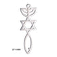 Teamer Stainless Steel Jewish Star of David Israel Map Hebrew Letter Charm Pendant for Jewelry Making Necklace DIY Wholesale
