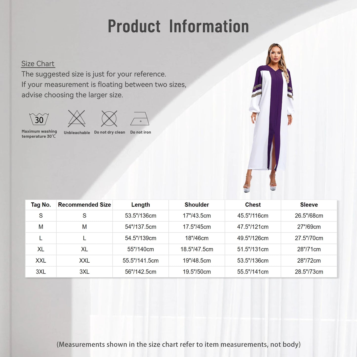 Women Church Clergy Robe Baptism Confirmation Officiant Costume Priest Preacher Dresses Choir Performance Praise Worship Dress