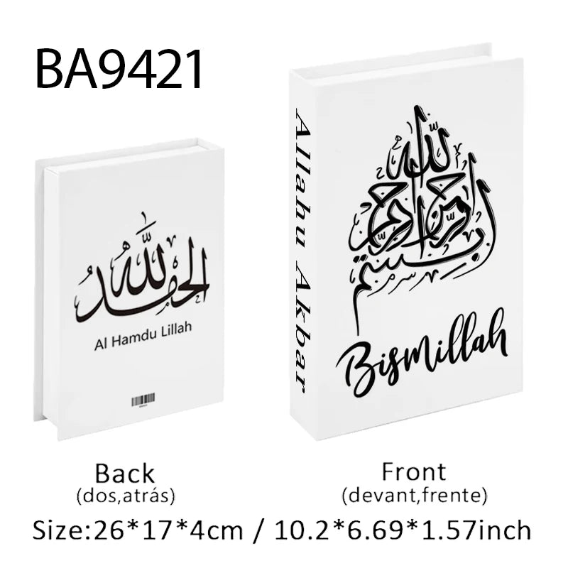 Islamic Mosque Luxury Fake Book Storage Box Kaaba Decorative Books Home Decor Coffee Table Bedroom Ornament Interior Decoration