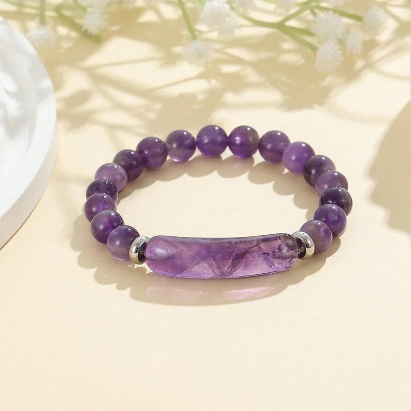 1pc Healing Handmade Stone Bracelet Turquoise Natural Malachite Gemstone Crystal Rough Bracelet Body Energy Yoga