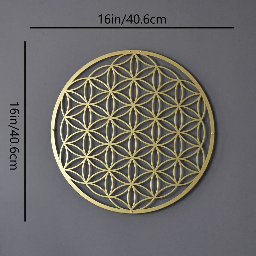 Ramadan&Eid Special  Flower of Life Metal Wall Art for Bedroom and Living Room Decor,Lotus Design as Accent Piece Above Couch