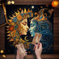 Floral And Sun Tarot Card Tablecloth Altar Cloth Flower Life Spread Tarot Reading Cloth Spiritual Oracle Card Pad