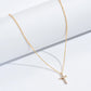 Fashion New Zircon Inlaid Cross Necklace Pendant Jewelry for Women Gold Color Long Clavicle Chain Necklaces