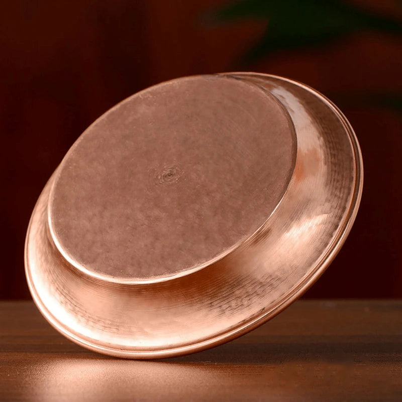 Household Tibetan Water Tray Decor Urlis for Decoration Indian Copper Holy Offering Bowl