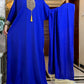 2025New Muslim Women Long Sleeve Autumn  Dress Cotton With Big Scarf Boubou Maxi Islam Women Dress African Abaya