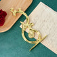 HTISOK Church Wall Hook Chalice Orthodox & Catholic Church Supplies Gold Engraved Incense Burner Hook Set Church Wall Hook