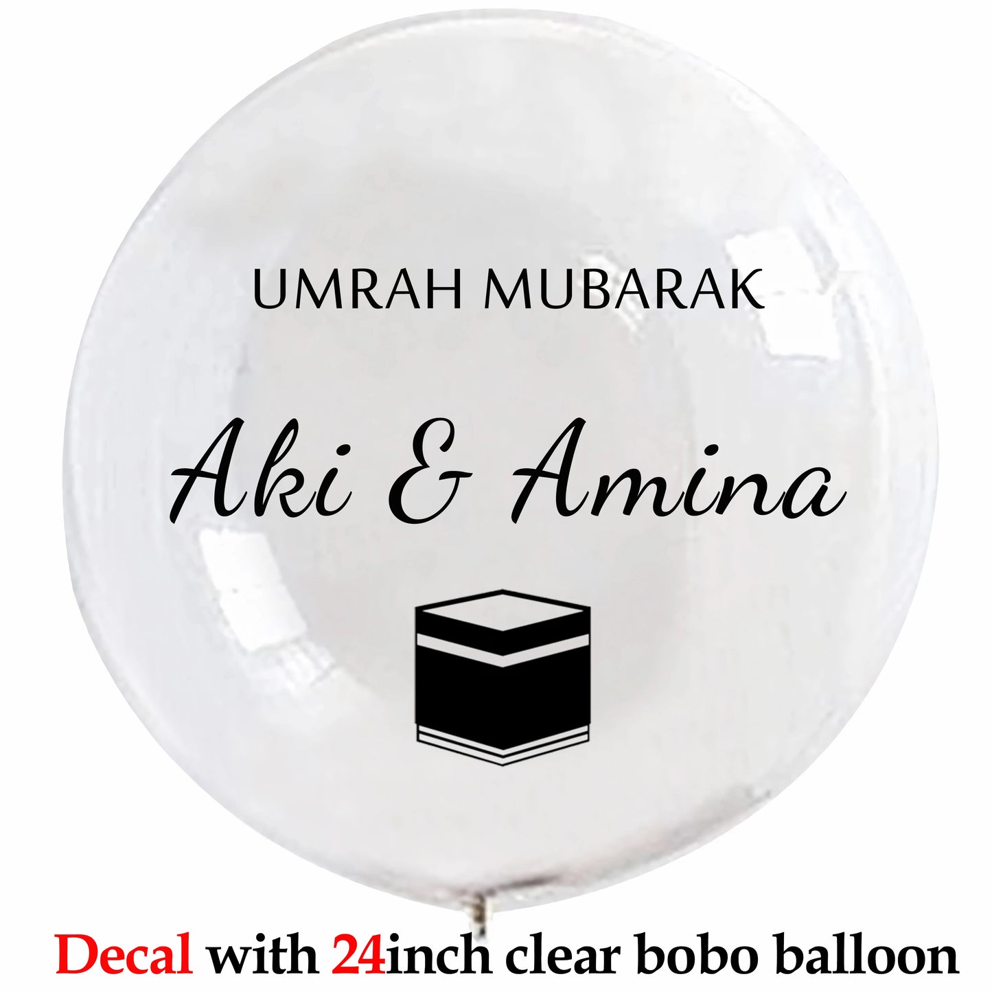 Custom Umrah Mubarak Balloon Helium Eid Balloons Sticker Muslim Islamic Festival Party DIY Decor Ramadan Kareem Decorations