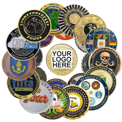 Free Design Stamping Dies 3d Zinc Alloy Challenge Coin Custom Engravable Metal Coins Double Commemorative Souvenir Coin