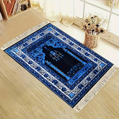 VIKAMA Blue Mosque Prayer Mat Portable Single-Person Mat for Pilgrimage Activities Indoor and Outdoor Prayer Mat