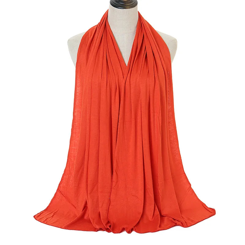 Premium Modal Cotton Jersey Hijab Scarf Muslim Long Shawl Women Plain Soft Turban Tie Head Wraps Africa Female Headband 170x60cm