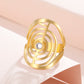 Dawapara ChoKuRei Adjustable Ring Spiral Reiki Healing Symbol Sacred Geometry Stainless Steel Ring Gift for Birthday Anniversary