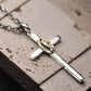 Men and Women New Retro Personality Creative Design Jesus Cross Amulet Pendant Rock Casual Gift Catholic Christian Necklace